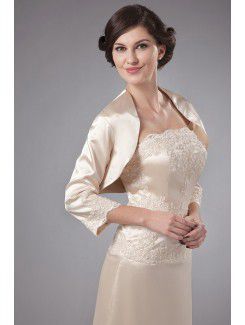 Satin Strapless Sweep Train A-line Mother Of The Bride Dress with Jacket