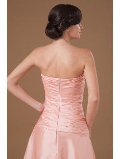 Taffeta Strapless Floor Length A-line Mother Of The Bride Dress with Embroidered Crisscross Ruched and Jacket