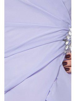 Chiffon V-Neckline Ankle-Length A-line Mother Of The Bride Dress with Rhinestones