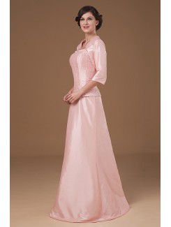 Taffeta Sweetheart Floor Length A-line Mother Of The Bride Dress with Embroidered and Jacket