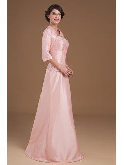 Taffeta Sweetheart Floor Length A-line Mother Of The Bride Dress with Embroidered and Jacket