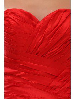 Taffeta Sweetheart Sweep Train A-line Evening Dress with Ruffle