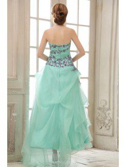 Chiffon Sweetheart Ankle-Length A-Line Evening Dress