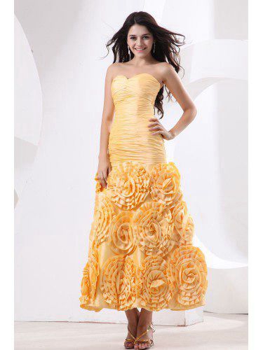 Taft lieverd thee-length schede avonds dresss