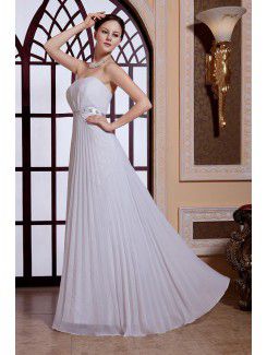 Chiffon Strapless Floor Length Column Evening Dress with Sequins