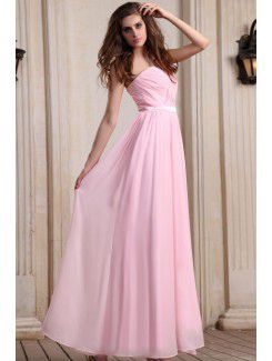 Chiffon One-Shoulder Ankle-Length A-line Evening Dress with Ruffle