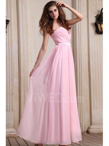 Chiffon One-Shoulder Ankle-Length A-line Evening Dress with Ruffle