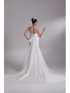 Taffeta Sweetheart Chapel Train Mermaid Embroidered Wedding Dress