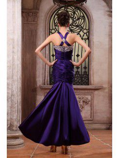 Chiffon Straps Ankle-Length Mermaid Evening Dress