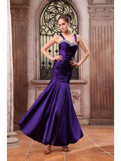 Chiffon Straps Ankle-Length Mermaid Evening Dress