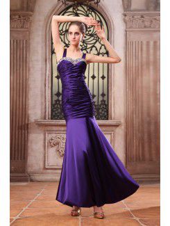 Chiffon Straps Ankle-Length Mermaid Evening Dress