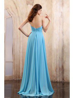 Chiffon Sweetheart Ankle-Length Column Evening Dress