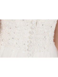 Lace High Collar Cathedral Train Mermaid Wedding Dress with Pearls