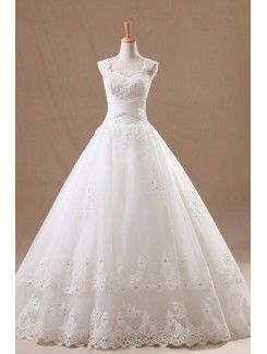 Органза бретелек поезд бальное платье свадебное платье