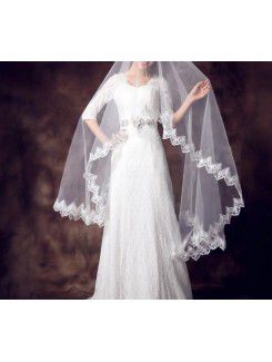 Lace Scoop Chapel Train Empire Wedding Dress with Crystal