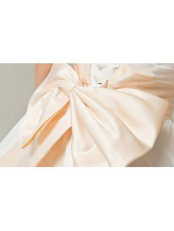 Satin Sweetheart Sweep Train A-line Wedding Dress