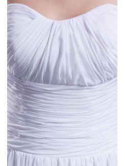 Chiffon Sweetheart Sweep Train A-line Wedding Dress