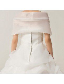 Organza Off-the-Shoulder Floor Length Ball Gown Wedding Dress