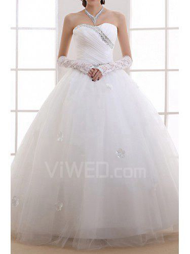 Organza juwel bodenlangen ballkleid brautkleid mit kristall