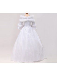 Organza Jewel Floor Length Ball Gown Wedding Dress with Sequins