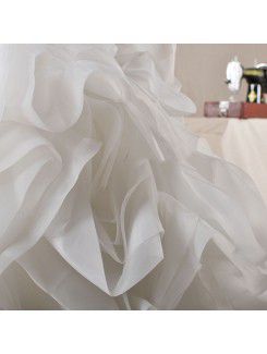 Organza Sweetheart Sweep Train Ball Gown Wedding Dress