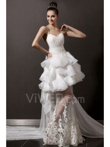 Органза спагетти собор поезд бальное платье свадебное платье с бисером