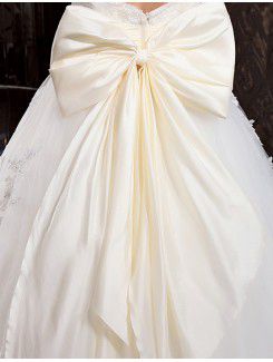 Organza Sweetheart Floor Length Ball Gown Wedding Dress with Beading