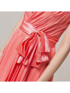 Chiffon Strapless Floor Length Empire Evening Dress