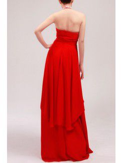 Chiffon V-neck Floor Length Empire Evening Dress with Sequins