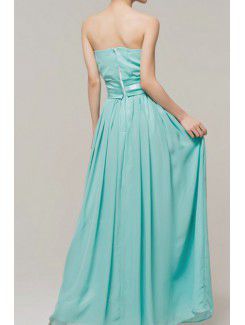 Chiffon Sweetheart Ankle-Length Corset Evening Dress