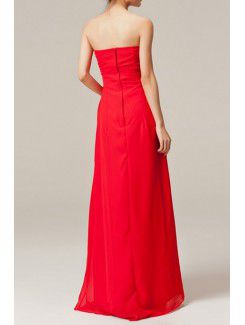 Chiffon Strapless Floor Length Empire Evening Dress