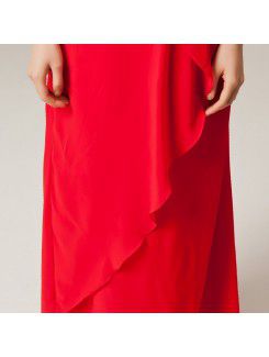 Chiffon Strapless Floor Length Empire Evening Dress