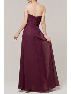 Chiffon Sweetheart Floor Length Empire Evening Dress