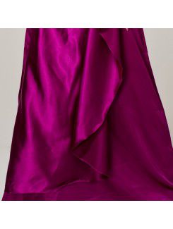 Taffeta Straps Floor Length A-line Evening Dress with Crystal