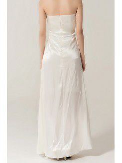 Silk Halter Ankle-Length A-line Evening Dress