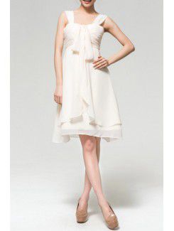 Chiffon Straps Short Empire Evening Dress