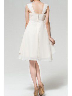 Chiffon Straps Short Empire Evening Dress