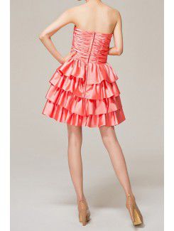 Satin Sweetheart Short Corset Evening Dress