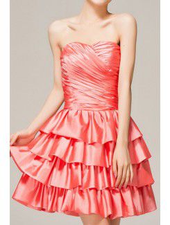 Satin Sweetheart Short Corset Evening Dress