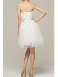 Satin Strapless Short Corset Evening Dress with Sequins