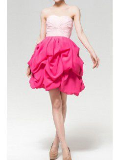 Chiffon scoop kurzen ballkleid abendkleid