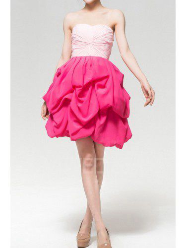 Chiffon scoop kurzen ballkleid abendkleid