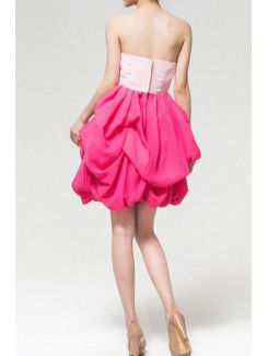 Chiffon Scoop Short Ball Gown Evening Dress