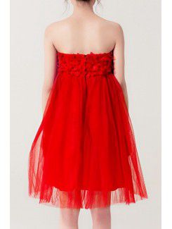 Tulle Strapless Short Empire Evening Dress