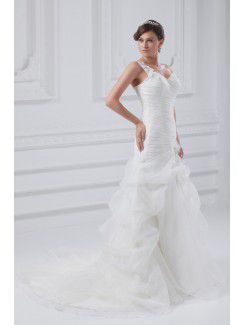 Organza Sweetheart Floor Length A-line Wedding Dress