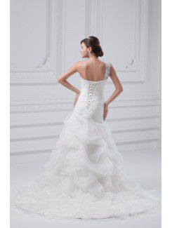 Organza Sweetheart Floor Length A-line Wedding Dress