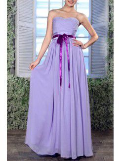 Chiffon Scoop Floor Length Corset Prom Dress