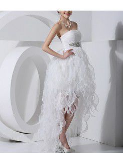 Tulle Strapless Short Ball Gown Cocktail Dress with Crystal