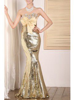 Lace Sweetheart Floor Length Mermaid Prom Dress with Crystal