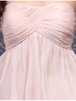 Chiffon Scoop Floor Length A-line Prom Dress with Crystal